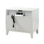 Table de bout en bois manufacturé et solide à 2 tiroirs de 26 po avec station de charge intégrée Isabele-548028088