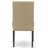 9 Piece Dining Room Table Set Includes a Rectangle Kitchen Table with Pedestal and 8 Brown Linen Fabric Parson Dining Chairs, Cappuccino
