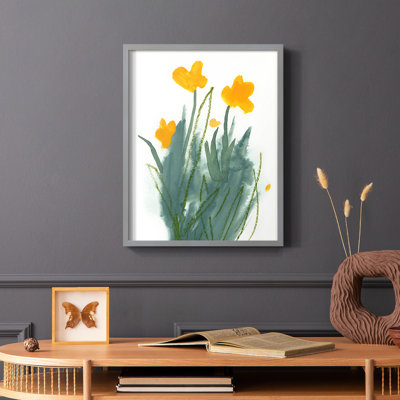 «Daffodil Bunch I», reproduction encadrée - bois massif