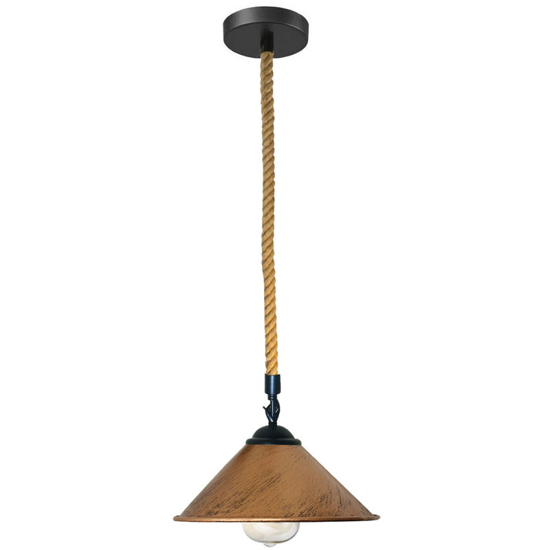 Kolby 1 - Light Brushed Copper Cone Pendant, Brushed Copper