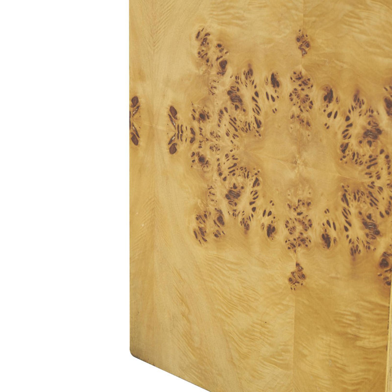 Cole And Grey Wood Square Cube Accent Table With Wood Grain Patterns