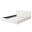 Grand lit tapissier, tête de lit douce et confortable, lit plateforme blanc-1437541592