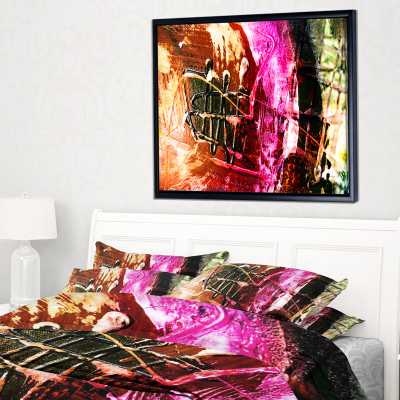 « structure abstract », reproduction d’impression sur toile tendue encadrée, H 30 po x l 40 po x P 1,5 po