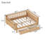 Lit plateforme double en bois pleine grandeur avec tiroirs de rangement, conception moderne de profil bas de sécurité pour chambre d'enfant ou lit de jour, finition naturelle