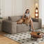 Canapé confortable en velours côtelé avec assise profonde, aucun assemblage requis, parfait pour le salon et la chambre-789126806