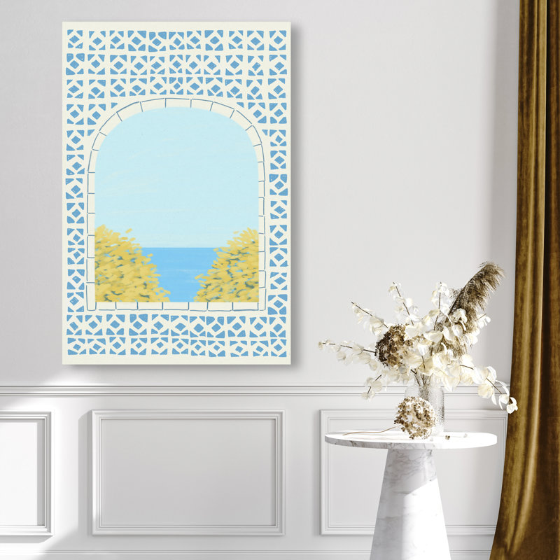 Mediterranean Window II Print by Oliver Gal, 15"H x 10"W, Gallery Wrapped