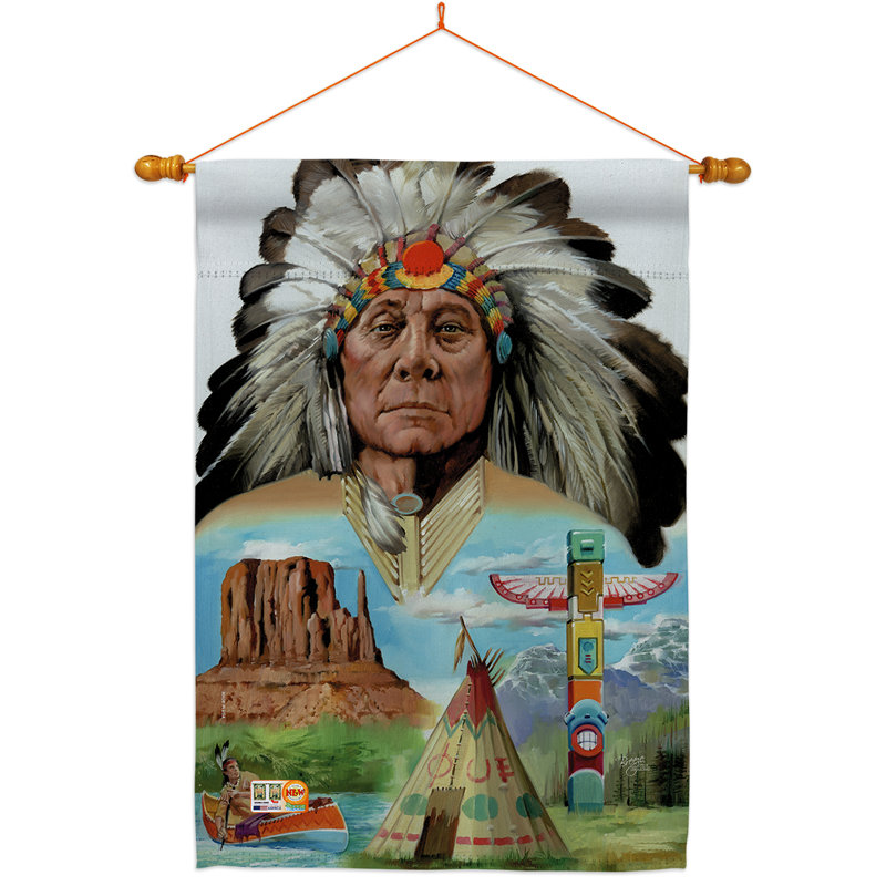 Double Sided 40'' H x 28'' W Polyester Flag Set