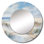 Coastal Ocean Charm In Winter I - miroir mural océan, miroir décoratif rond beige, impression d'art en métal