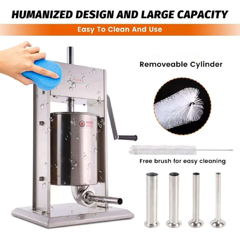 Hakka Food Processing Manual Sausage Stuffer, 32.7" H x 12.9" W