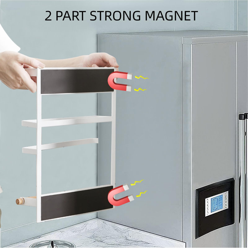 Wall Mounted Required Spice Rack, White