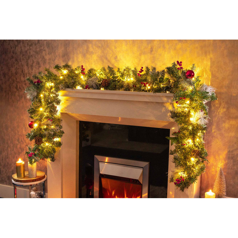 270cm Lighted Faux Garland with Lights