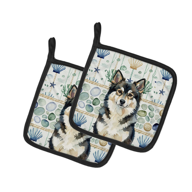 Paire de poignées en verre finlandaise Lapphund