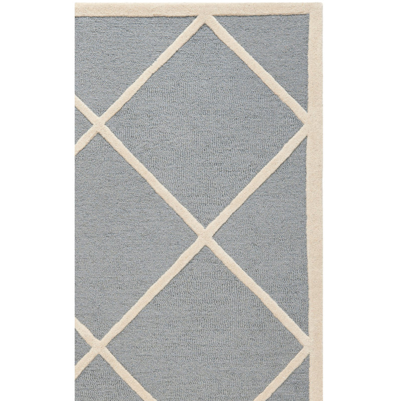 Tapis géométrique en laine touffeté à la main Deedgra, Rectangle de 5 pi x 8 pi