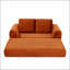 Canapé-lit pliant convertible 2-en-1, canapé-lit en velours côtelé moderne avec 2 coussins, causeuse futon rembourrée et désossée avec lit escamotable, canapé modulaire pliant pour le salon-1211291944