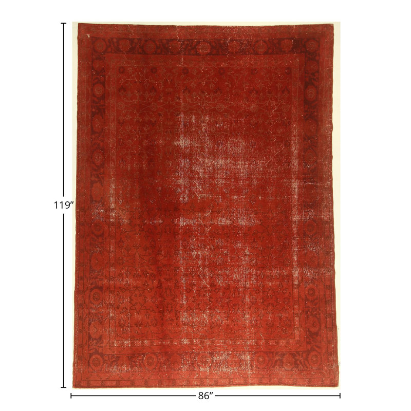 Handmade Cotton and Wool Area Rug