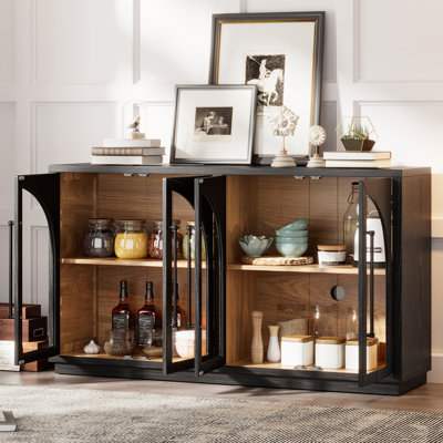Buffet avec rangement à 4 portes et portes réglables Roomfitter