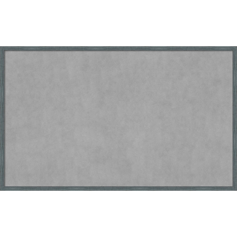 Tableau magnétique encadré étroit bleu-gris rustique, H 25 po x l 41 po