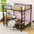 Full Over Twin Metal Bunk Bed With Desk And Charging Station And Shelves-396172081