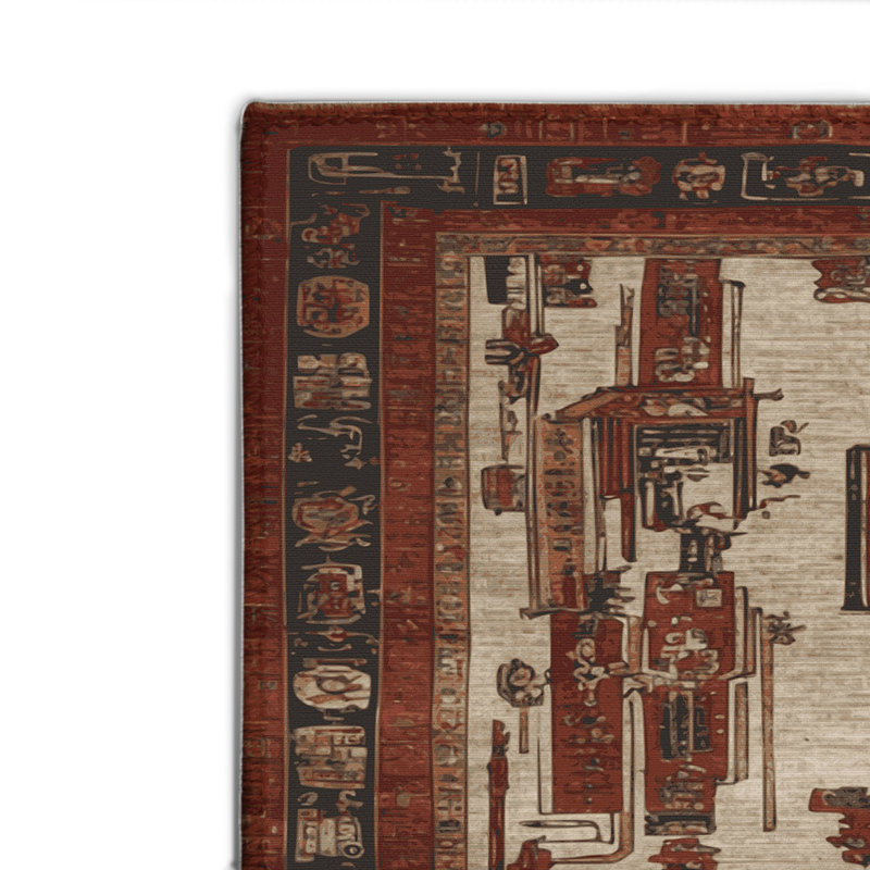Tapis intérieur et extérieur ArtDeco, Rectangulaire 8 pi x 10 pi