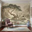 Papier peint Misty Landscape Cranes Pond-585584107-585584114