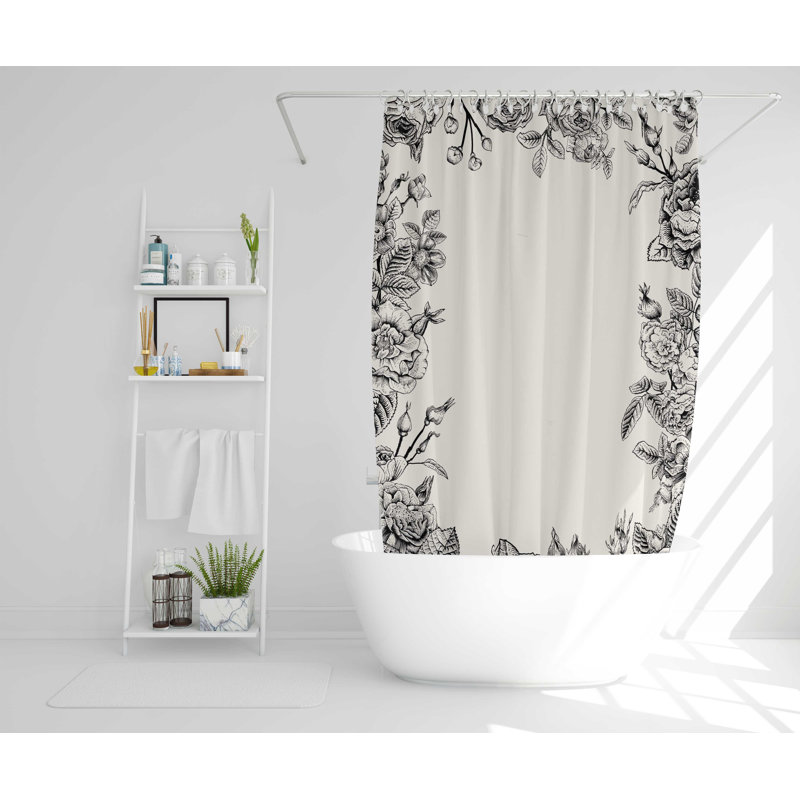 Siegbald Polyester Shower Curtain, 168cm H x 168cm W