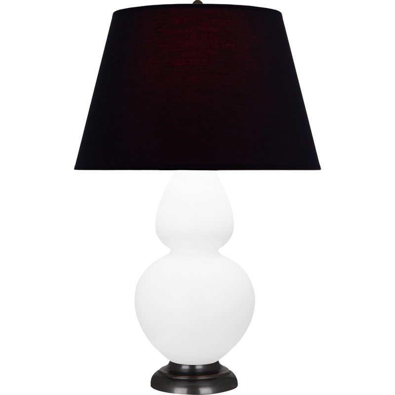 Petite lampe d'appoint à double gourde, H 22,75 po x l 6 po x P 15 po, Vert clair / bronze, Bleu vif / gris