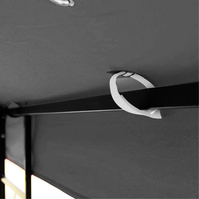 10x10 Ft Patio Gazebo Roof Replacement Canopy - Double Tiered Protected, Water-repellent Make Outdoor Memories Gray Fade Enhance Pleasure