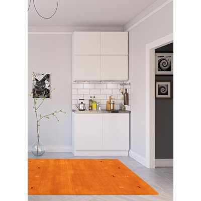 Kashkuli Gabbeh Orange Rug 4'1" x 5'6"