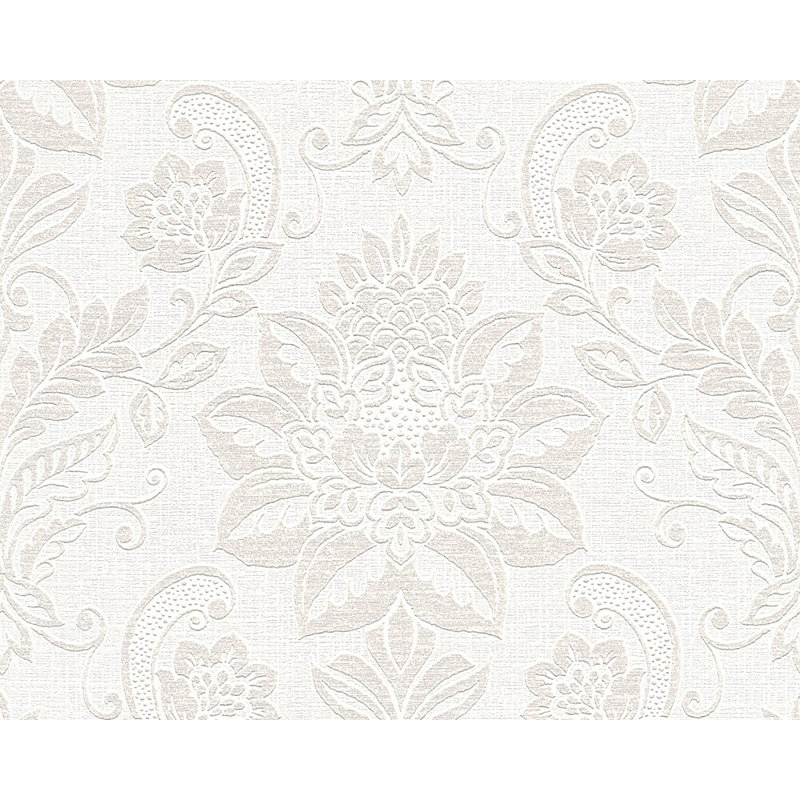 Rouleau de papier peint motif cachemire 33 pi x 21 po Kimmons, Brun / Blanc