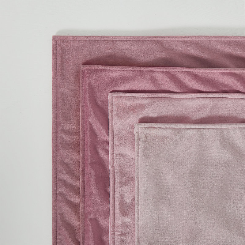 Velvet Pillow Cover, Pink, 16''H x 16''W