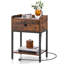 40cm W Metal Bedside Table