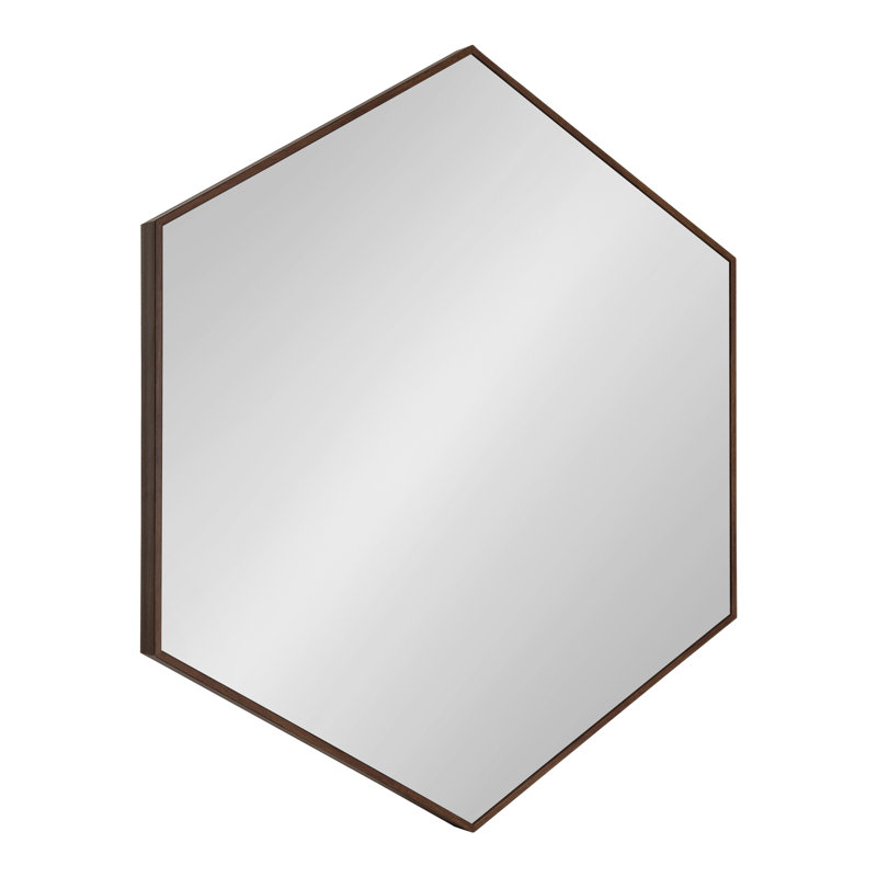 Quinonez Hexagon Mirror, Brown
