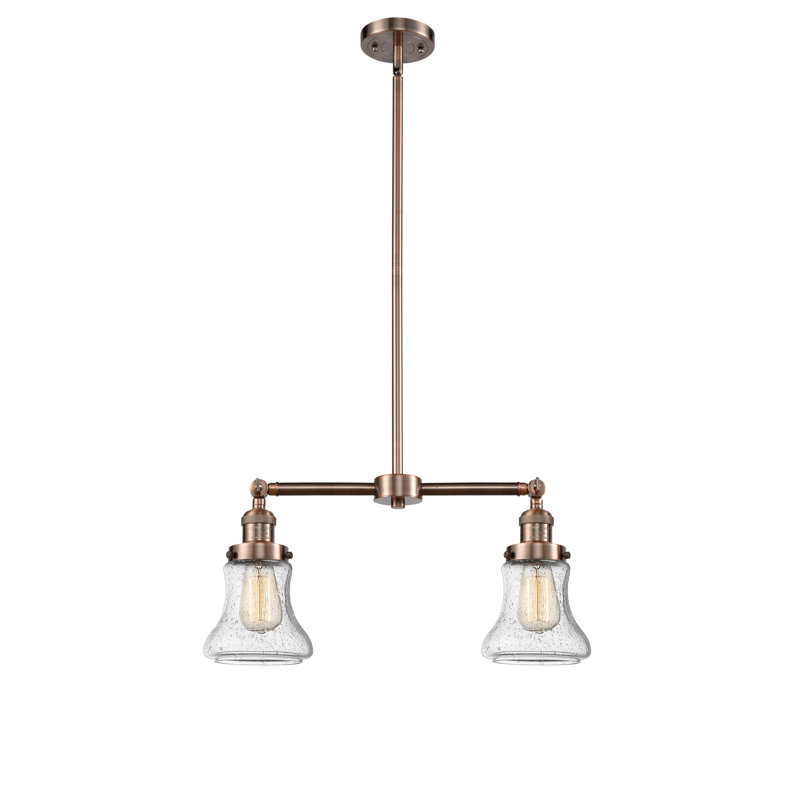 Edda 2 - Light Kitchen Island Pendant, Seedy, 6 Watt Vinage LED Bulb, Antique Copper