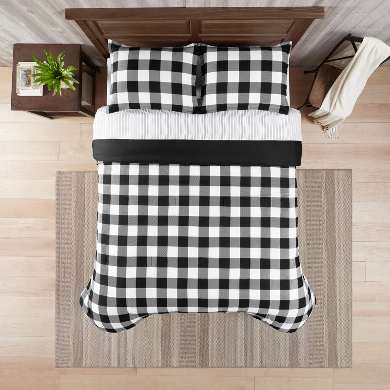 Serta Serta Simply Clean Alex Buffalo Checkered Antimicrobial Comforter Set