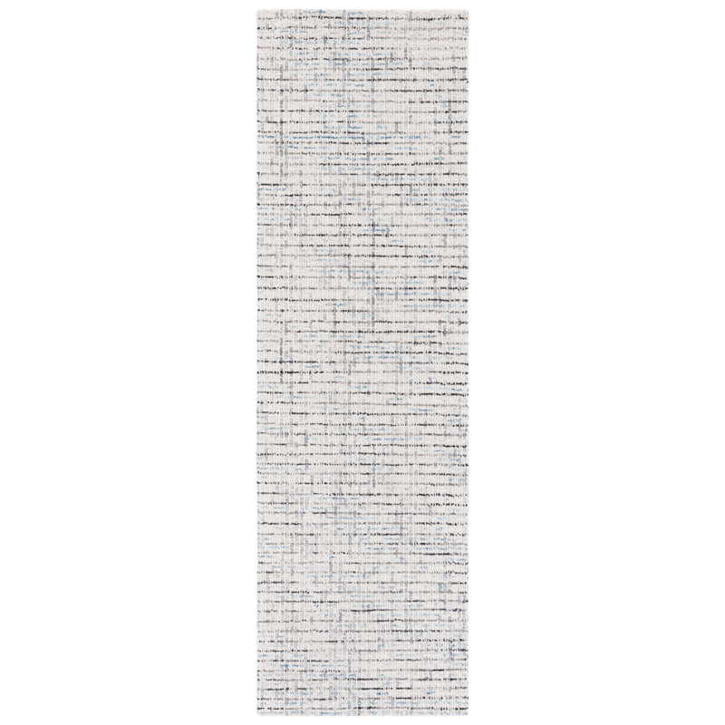 Aprell Handmade Tufted Wool Gray/Light Blue Area Rug, Runner 2'3" x 12'