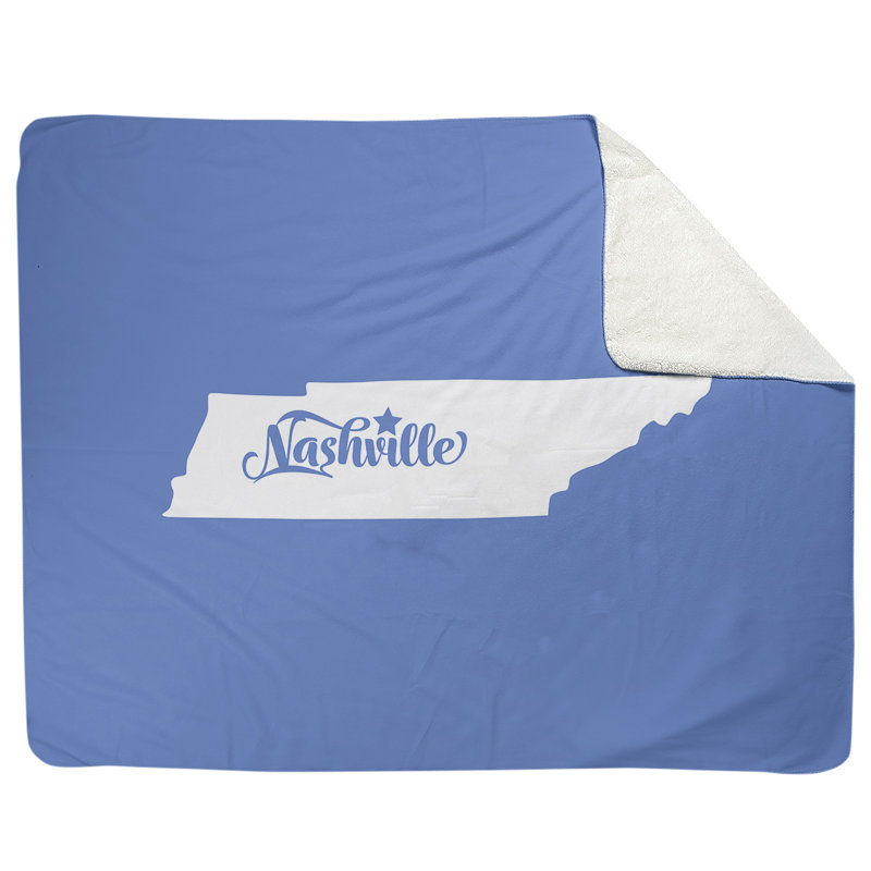 Jeté polaire tennessee nashville, l 52,5 po x L 62,5 po, bleu