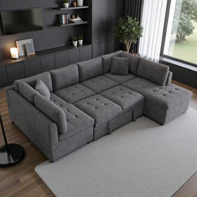 4-Piece U-Shaped Upholstered Sectional