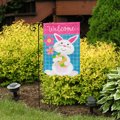 Drapeau de jardin Basket Bunny