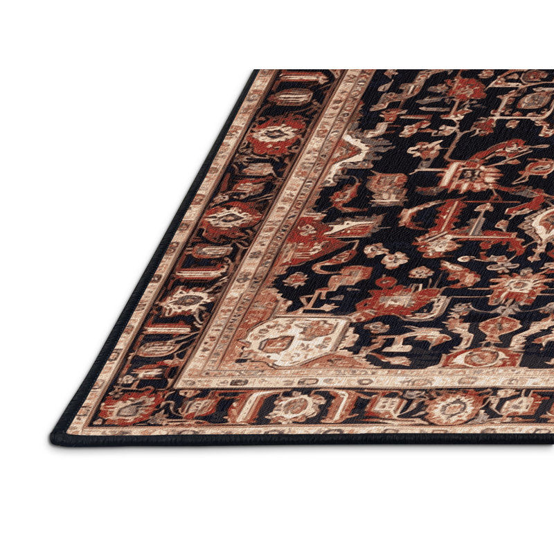 Tapis brun lavable à la machine, Carré 6 pi