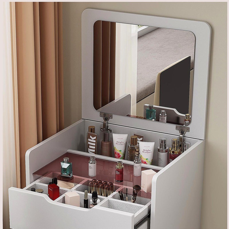 Meuble-lavabo 3 en 1 avec miroir Plip, Blanc