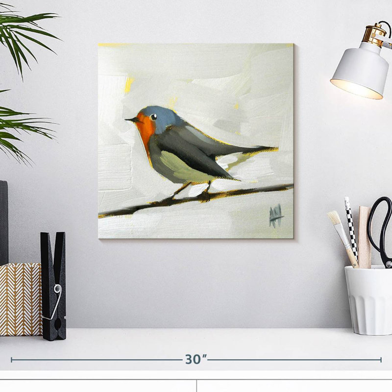 Crowle Robin On Wire, 16" H x 16" W