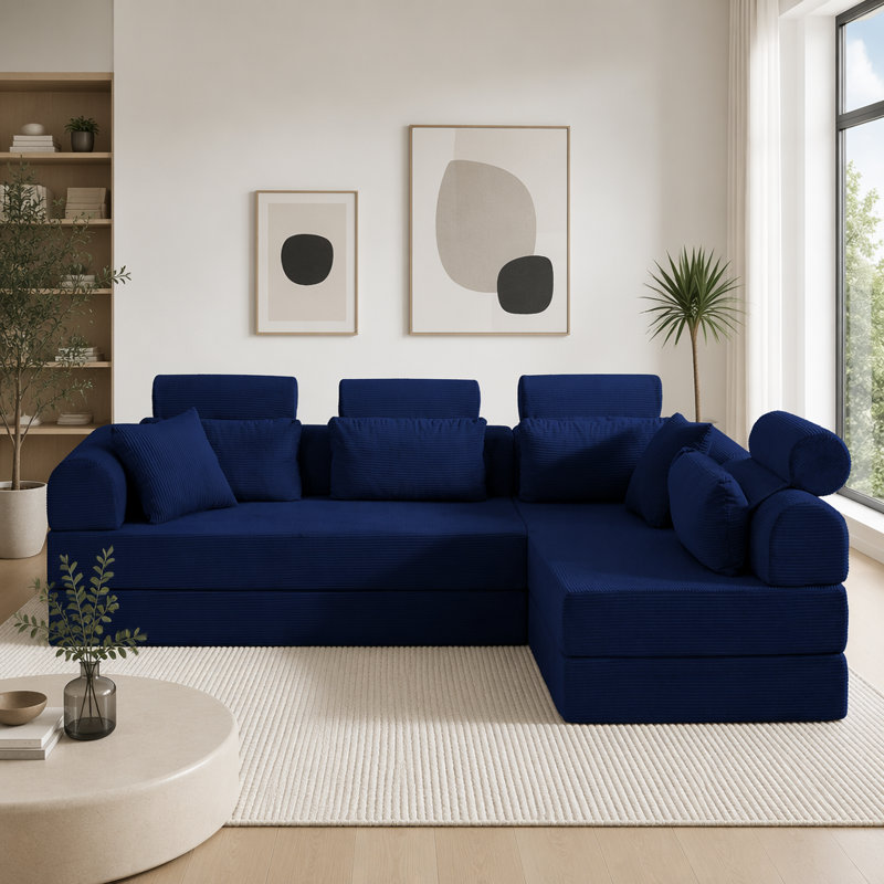 Canapé modulaire en L, Blue