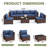 7-Piece Outdoor Wicker Patio Conversation Furniture Set With Cushions-1398123920