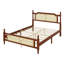 Base de lit en bois avec tête de lit en rotin-659028498-659028500