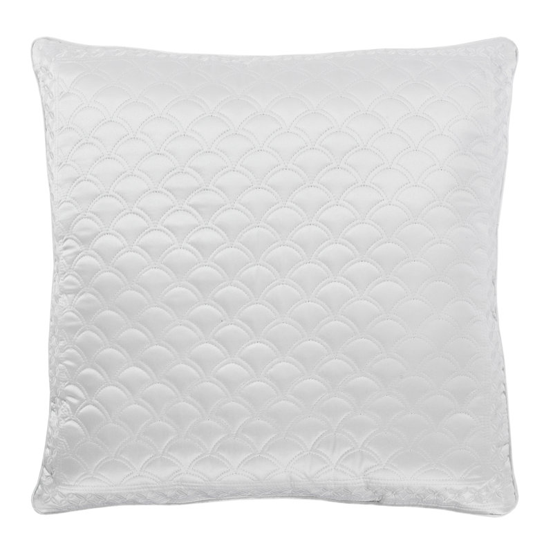 Coussin décoratif carré Lyndon, Blanc