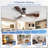 42 Inch Walnut 3 Blade Flush Mount Low Profile Ceiling Fan with Lights and Remote, Dimmable Indoor Outdoor Fan with Remote APP Control Quiet DC Motor Timer-1705845750-1705845747-1705845744