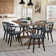 21.7" Contemporary Black Windsor Style Spindle Back Dining Chair