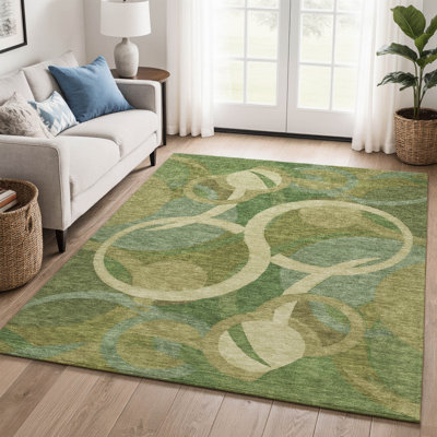 Tapis géométrique de qualité supérieure lavable à la machine Mayfield
