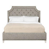Audrey/Asher Queen Tufted Upholstered Low Profile Panel Bed