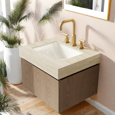 Meuble-lavabo moderne (avec meuble-lavabo et lavabo), 24 po